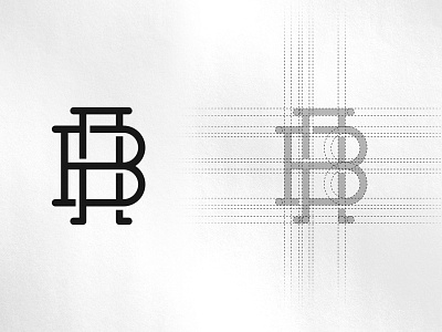 A + B Monogram Logo Design