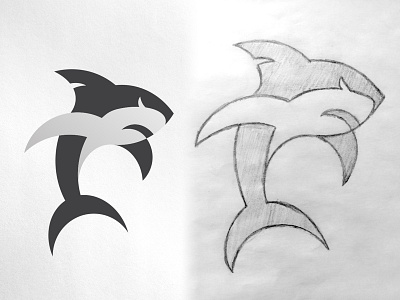 Shark Logomark Vector  & Sketch