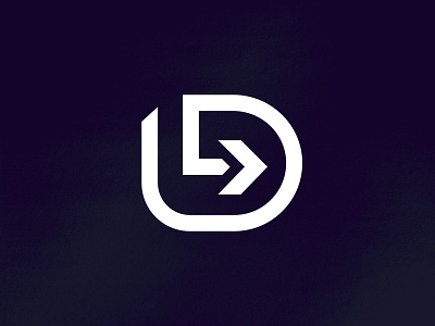 D + Arrow Logo Design Concept