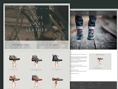 Love Jules Leather Full boots ecommerce kicks leather shoes ui ux