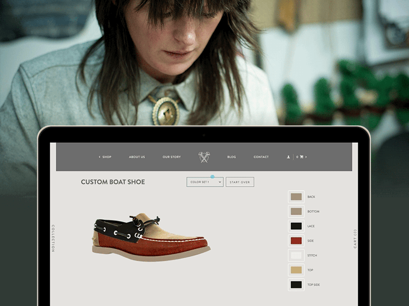 Love Jules Leather Shoe Builder custom ecommerce kicks leather shoe builder