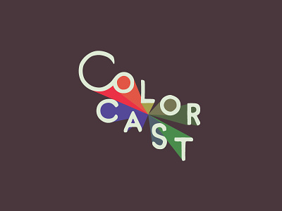 Color Cast logo branding design hand type lettering retro typography