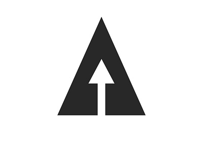 A for Arrow illustration minimal typography vector