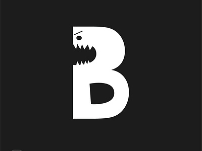 B for bullying design illustration minimal typography vector