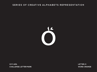 O for Orange branding creative design flat icon illustration illustrator logo minimal typography vector