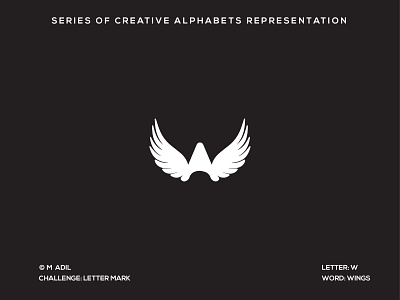 W for Wings branding creative design flat icon illustration illustrator logo minimal typography vector