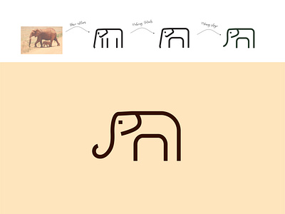 Minimal Elephant branding design ecommerce education flat grid illustration logo minimal vector