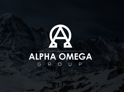 Alpha Omega LOGO branding creative design flat logo minimal typography