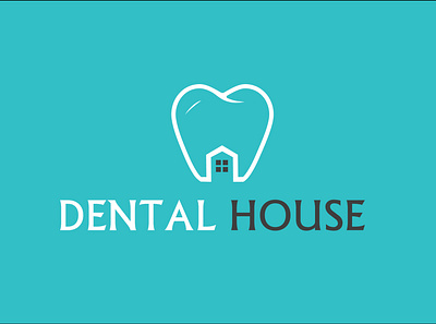 Logo for dental house branding design flat illustration logo minimal typography