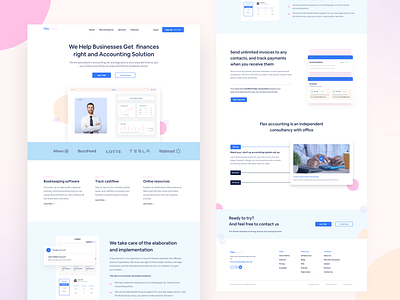 Flex Accounting I Personal Accounting Website banking banking software banking website clean finance finance website financial software fintech fintech software homepage interface design landing page minimal modern saas software design ui design visual design web design website design
