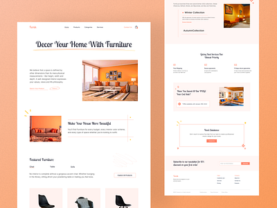 Furnik I Furniture Website 2022 architecture decoration e commerce design ecommerce furniture website furniture website design home home decor home decoration interface design interior interior design landing page living room minimal modern product landing page ui design visual design website design