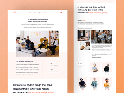 Furnik I Furniture Website About Page design e commerce e commerce design interface design interior landing landing page logo marketplace minimal modern online shopping ui ui design ux ux design visual design web web design website design