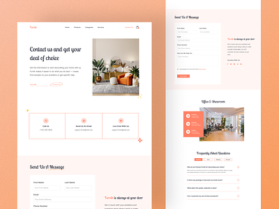Furnik I Furniture Website Contact Us Page 2022 design e commerce e commerce design homepage interface interface design landing page marketplace minimal modern ui ui design uiux uiux designer visual design web web design web page website website design