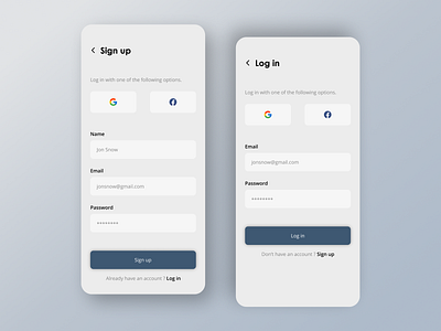 Signup /Login Screens Concept