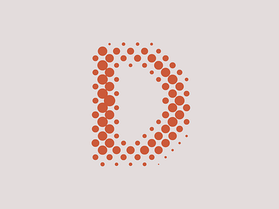 Dotty D circles dots halftone letter logo logo design monogram monogram letter mark