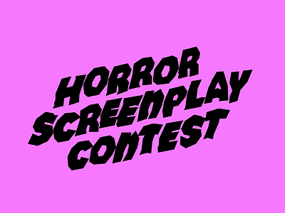 Horror Screenplay Type hand lettering horror lettering movie scary screenplay type
