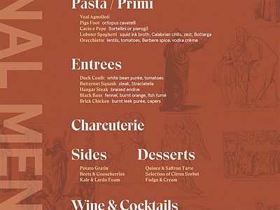 Menu apercu design eksell food italian layout menu type typography