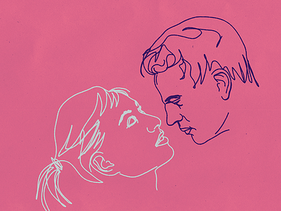 MO digital drawing illustration kiss man pen people person sketch woman