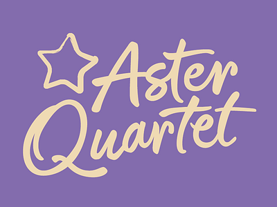 Aster Quartet brush calligraphy hand lettering lettering quartet script type typography