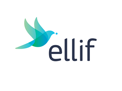 Logo ELLIF bird brand branding braziliandesigner dynamic freedom gradiente identity logo typography