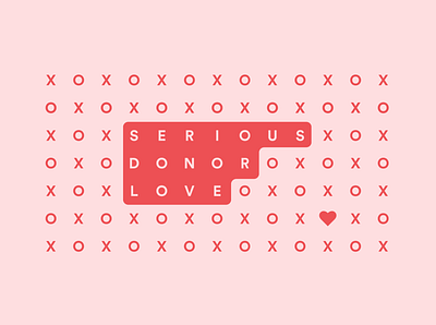 Donor Love donor giving heart love typeography valentines day xoxo