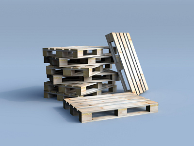 A bunch of Euro Pallet 3d creative design euro furniture model pallet recycle render reuse upcycle waste weight woods zerowaste