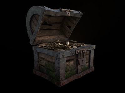 Treasure chest ( bronze ) ancient box bronze chest coin container gift heritage loot metal money old padlock retro reward secret steel treasure wood