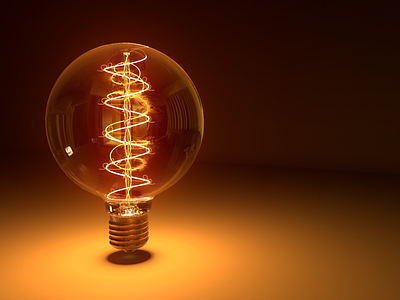 SteamPunk Lamp Project ( Edison style bulb at night ) 3d big bulb decoration edison. render glass lamp light lights loft night orange rendered romantic steampunk string style ultimate warm