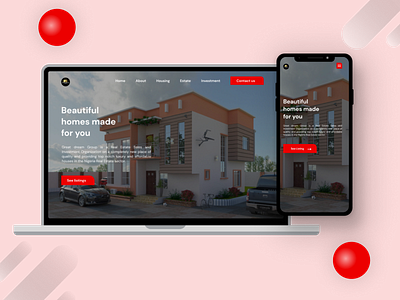 Real estate website landing page