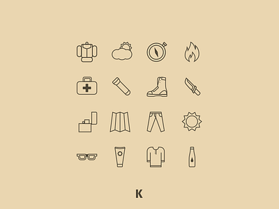 HYKR Icons application clean concept creative design fitness graphic design icons nature ui