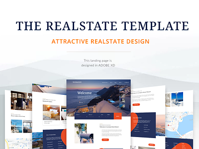 The Real State Template design landing page ui design web