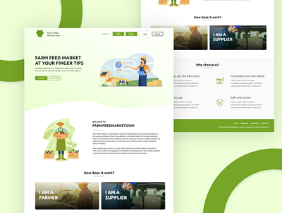 Farm Feed Market Website Design design landing page ui ui design ux web website design