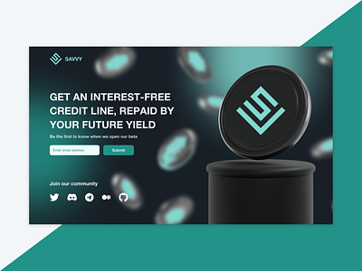 Defi Web Application Landing page Design
