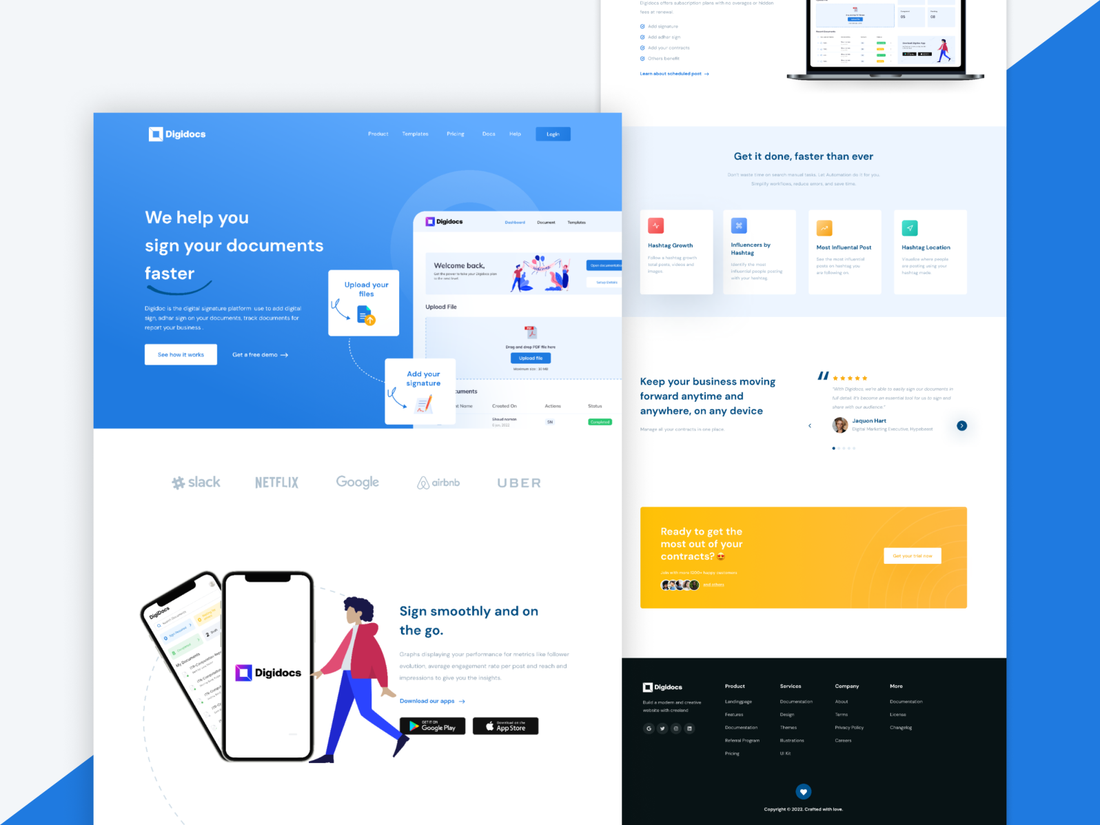 Digidocs Document sign landing page by MD. Anamul Arshad on Dribbble