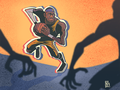 Lebron James basketball character design digital illustration illustration nba sports design