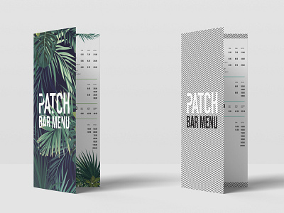 Patch Bar Menu Design