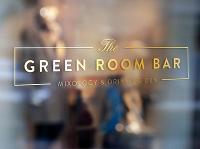 The Green Room Bar Logo brand design branding branding design design designer food and drink graphic design logo logo design logodesign logotype