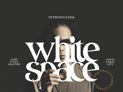 White Space - Modern Font branding design font font design illustration logo modern font serif font