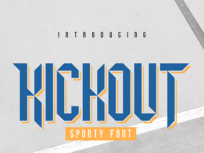 Kickout - Sporty font animation branding design font font design fonts modern font movie sport sporty font