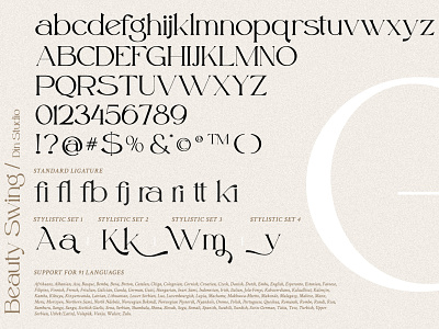 Beauty Swing - Elegant Serif font animation branding design display font font design fonts illustration logo millenial modern serif