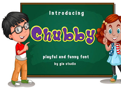 Chubby font animation branding cartoon funny movie