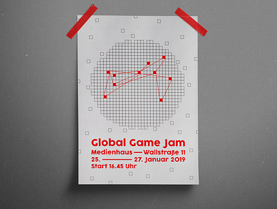 Global Game Jam Poster Design art direction graphic design graphicdesign plakat