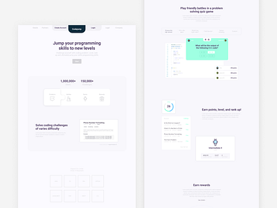 Programming Challenges | Landing Page Concept 1.A concept figma light programming ui website