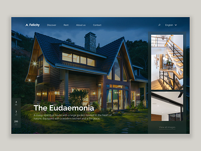 Felicity | Real estate agent | Design exploration figma figmadesign glassmorphism homepage houses modern ui ux webdesign