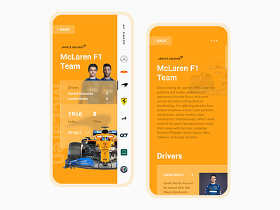 F1 App - McLaren | Concept