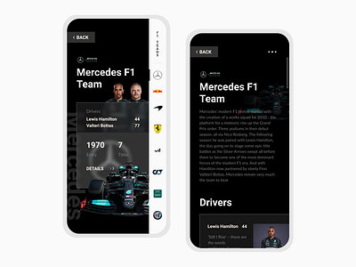 F1 App - Mercedes | Concept