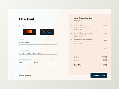 Credit Card Checkout | Daily UI 002 002 card clean design figma ui uidesign ux