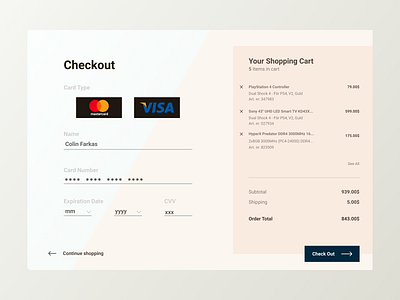 Credit Card Checkout | Daily UI 002