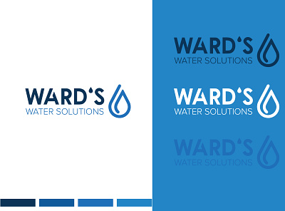 Ward's 💧Solutions Logo Concept branding design illustration illustrator logo logo design minimal typography