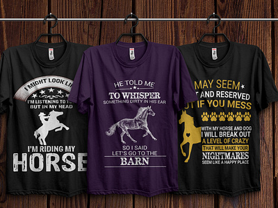 Horse T-shirt Design for pod business